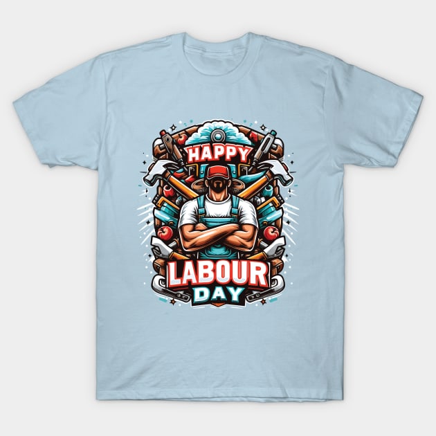 Happy Labour Day T-shirt. T-Shirt by Naurin's Design